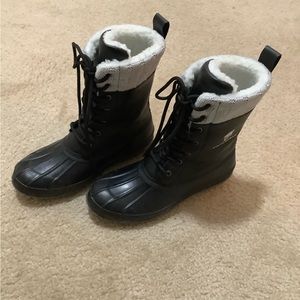 Womens Black Lace Up Boots